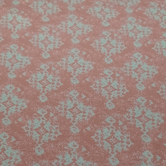 Peach & White Print Pyjama Short Set - Picture 9 of 11